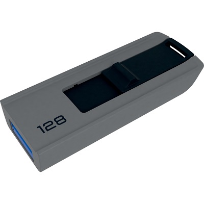 Flash Drive-Emtec B250 Slide Usb 3.0 128Gb, Matte Grey