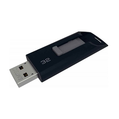 Flash Drive-Emtec C450 Slide Usb 2.0 32Gb, Matte Black