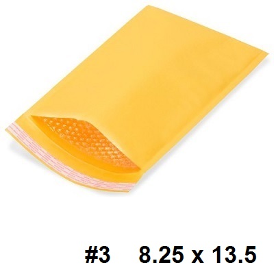 Envelope-Bubble #3 8.25X13.5, 10/Pack