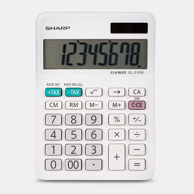 Calculator-Desktop Solar/Battery 8 Digit Slant Display