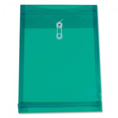 Envelope-Poly, Top Opening 13.25X9.75 Green