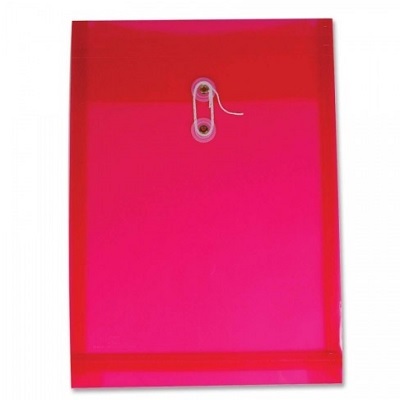 Envelope-Poly, Top Opening 13.25X9.75 Red