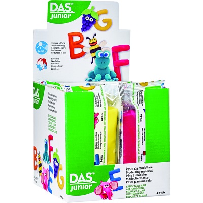 Modelling Clay-Das Jr Air Hardening 100G Assorted 10/Pack