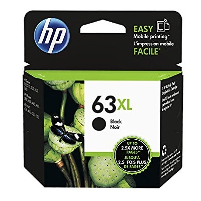 Inkjet Cartridge-Hp #63Xl Black High Yield