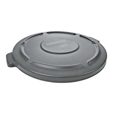 Garbage Container Lid-Brute, Self-Draining Snap-On, Grey
