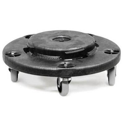 Garbage Container Dolly-Brute Round, Black