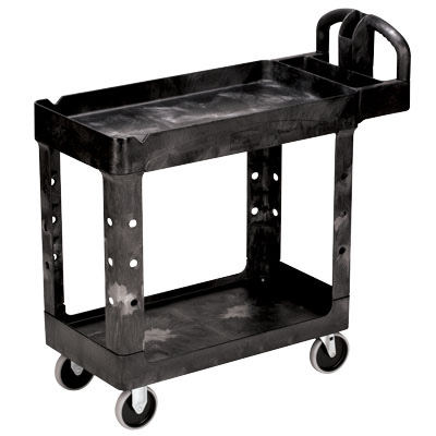 Cart-Utility, 2 Shelf Heavy Duty, Black