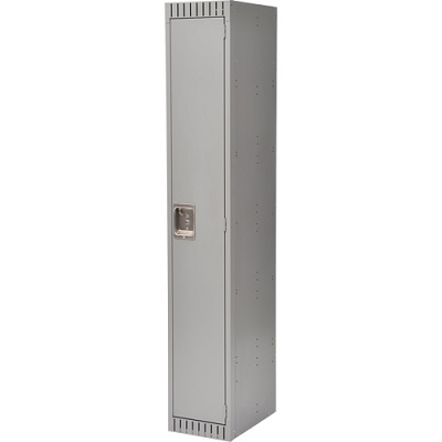 Locker-Basic Style, 1 Tier 1 Bank 12" X18" X72", Grey