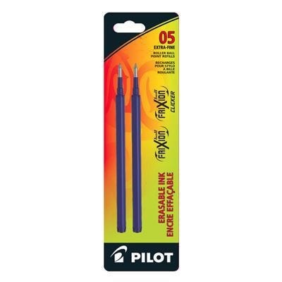 Pen Refill-Frixion Ball/Clicker Erasable Gel, 0.5Mm Blue,12/pk