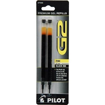 Pen Refill-G-2 Gel Pen, 0.7Mm Black, 2/Card