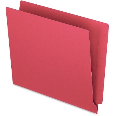 File Folder-End Tab, Letter Red