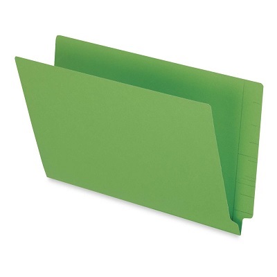 File Folder-End Tab, Legal Green