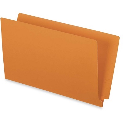 File Folder-End Tab, Legal Orange