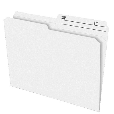 File Folder-Letter, 9.5 Pt. 1/2 Cut, Right Tab, Ivory
