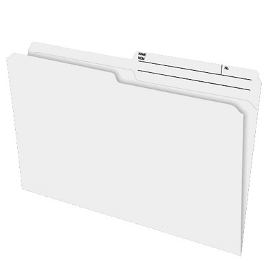 File Folder-Legal, 9.5 Pt. 1/2 Cut, Right Tab, Ivory