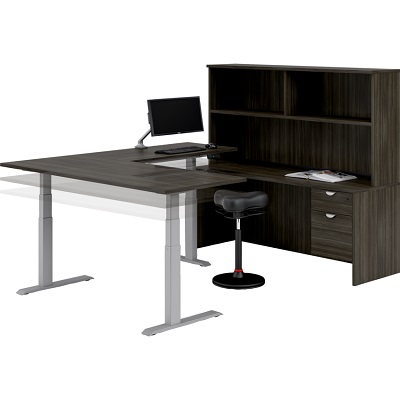 Workstation-Innovations U-Shape Height Adjustable Grey Dusk