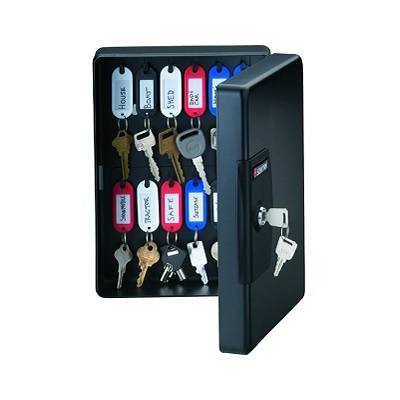 Key Cabinet-25 Key Capacity, Black -01880