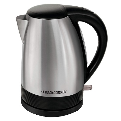 Kettle-1.7L Cordless, Black + Decker, Stainless Steel