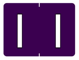 Datafile Pendaflex Compatible End Tab Alphabetic Labels -"I" Purple, 240 Labels/pk (I-Purple)