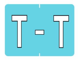 Datafile Pendaflex Compatible End Tab Alphabetic Labels -"T" Light Blue, 240 Labels/pk (T-Light Blue)