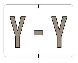 Datafile Pendaflex Compatible End Tab Alphabetic Labels -"Y" White/Grey, 240 Labels/pk (Y-White Grey)