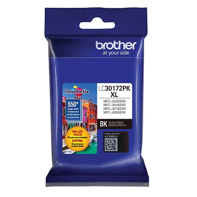 Inkjet Cartridge-Brother Black High Yield Twin Pack