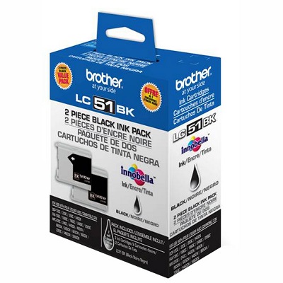 Inkjet Cartridge-Brother Black Standard Yield Twin Pack