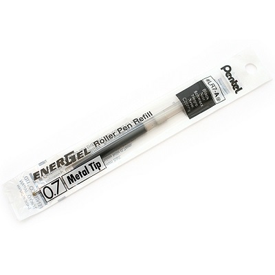 Pen Refill-Energel Retractable 0.7Mm Black,12/pk