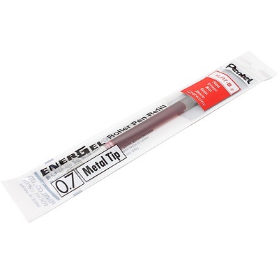 Pen Refill-Energel Retractable 0.7Mm Red,12/pk
