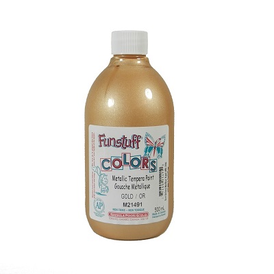 Paint-Tempera, Funstuff 500Ml, Metallic Gold