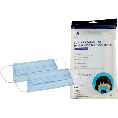 Mask-Winnable, Kids, Blue 10/Pack