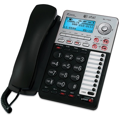 Telephone-At&T 2-Line Corded W/Answering