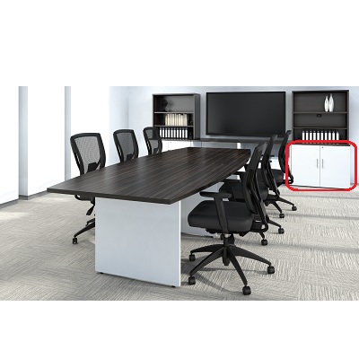 Storage Cabinet-Ionic Two Door, Asian Night/Designer White