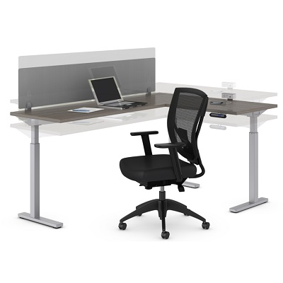 Sit Stand Desk Top-Ionic Electric Height Adjustable41"Wx23"D