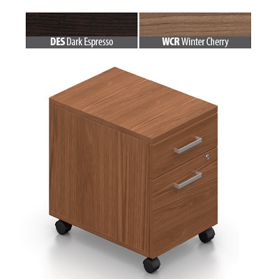 Pedestal-Mobile Ionic Box/ File, Dark Espresso