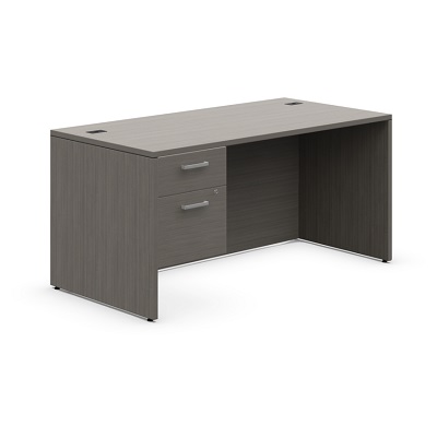Desk-Single Pedestal Absolute Acajou
