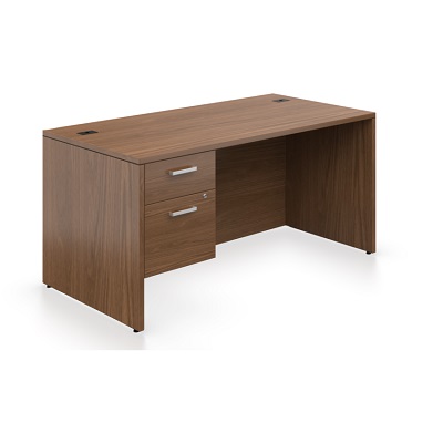 Desk-Single Pedestal Winter Cherry