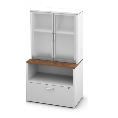 Cabinet Package-Ionic, Winter Cherry/ Designer White