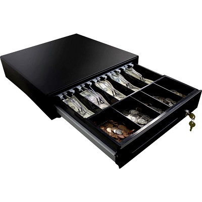 Cash Drawer-Adesso Manual, 5 Bill/5 Coin, Black