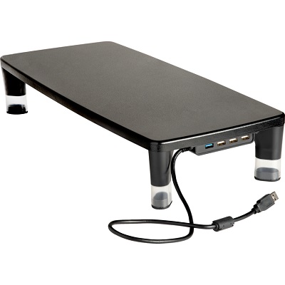 Monitor Stand-3M, Inegrated Usb Hub, Black