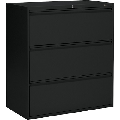 File Cabinet-Lateral Otg, 3 Drawer, Black