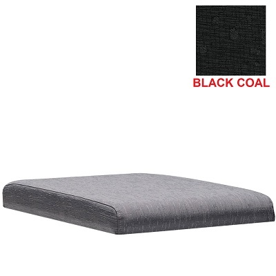 File Pedestial Cushion-23"D Otg Urban Fabric, Black Coal