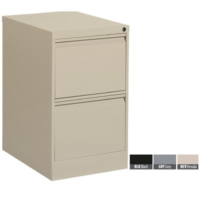 File Cabinet-Vertical Otg Legal 2 Drawer Grey