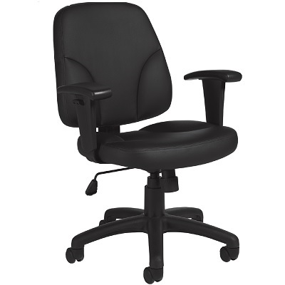 Chair-Tilter Cobalt Medium Back,Luxhide Bonded Leather Black