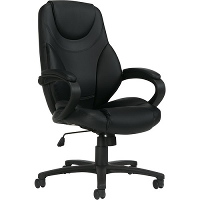 Chair-Tilter Brighton High Back,Luxhide Bonded Leather Black