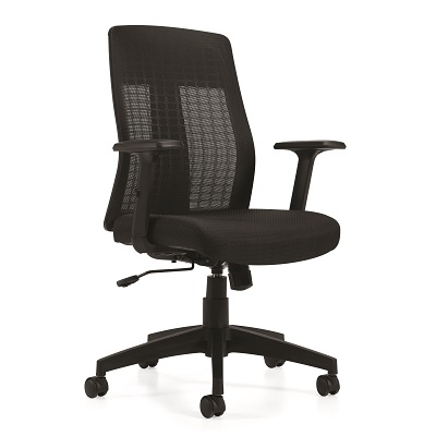 Chair-Synchro Tilter Flint High Mesh Back, Black