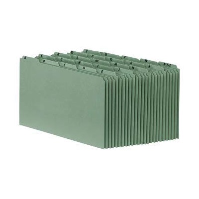 File Guide-Legal, Green Pressboard, A-Z