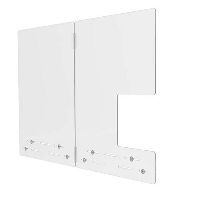 Barrier-Mounting 3/16" Acrylic, Side Pass Thru 23.75Wx31.75H