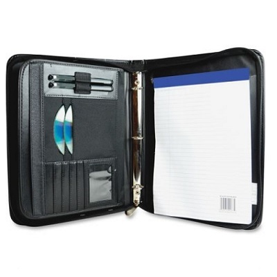 Binder-Executive, 1" Ring, Zippered, Black