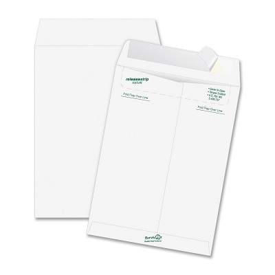 Envelope-Tyvek 12X15.5 With Redi-Seal, White 100/Box